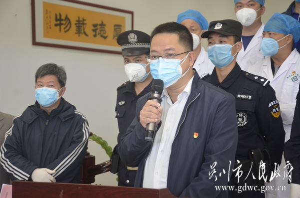 副市长李晓军呼吁解除集中观察的同胞继续加强自身防护，继续配合做好疫情防控工作。_DSC9070.JPG