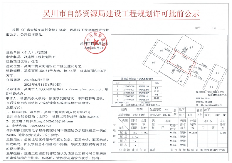 吴川市自然资源局建设工程规划许可批前公示（陈冠华） -吴川市人民政府门户网站（刘英贤）.jpg