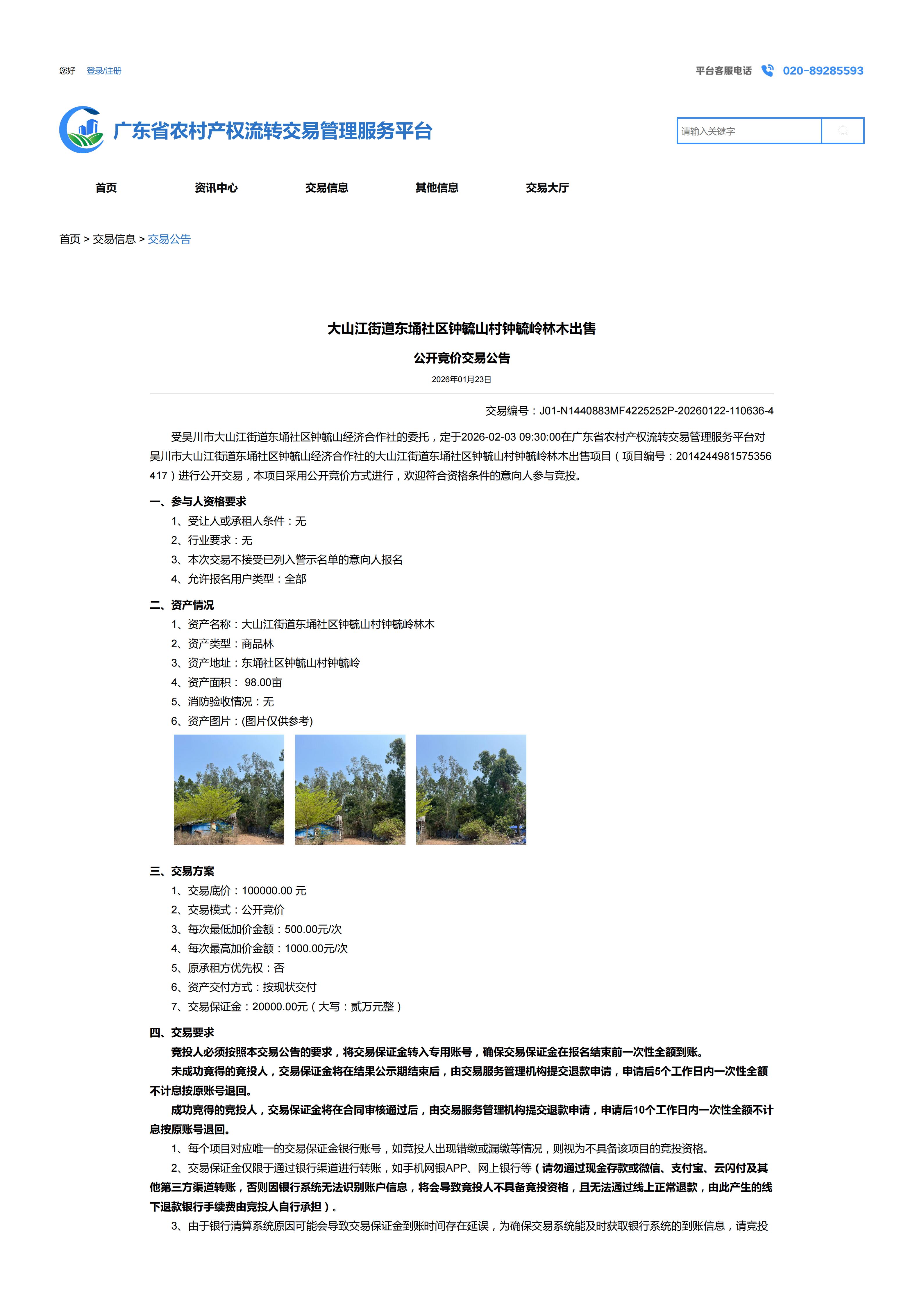 大山江街道东埇社区钟毓山村钟毓岭林木出售公开竞价交易公告_01.jpg